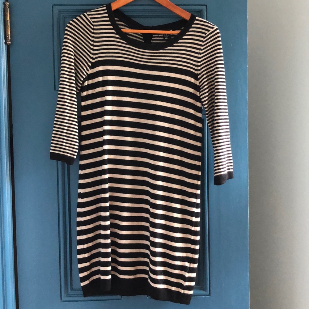 H&M striped sweater dress